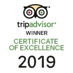 Trip Advisor Winner Certificate of Excellence 2019