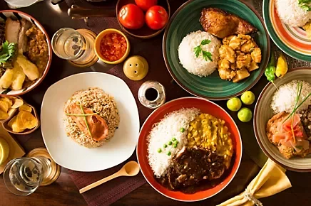 Collage of popular Peruvian dishes from restaurants in Lima